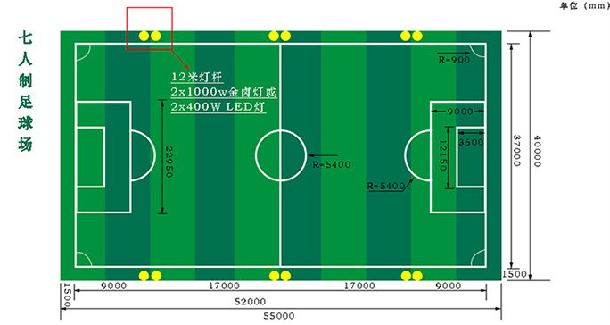 7人制足球場布燈方案-圖